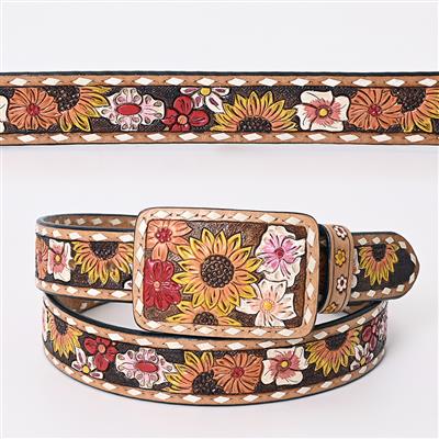 Floral Tooled Belt #183