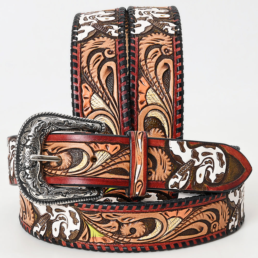 Rattlesnake Tooled Belt #154