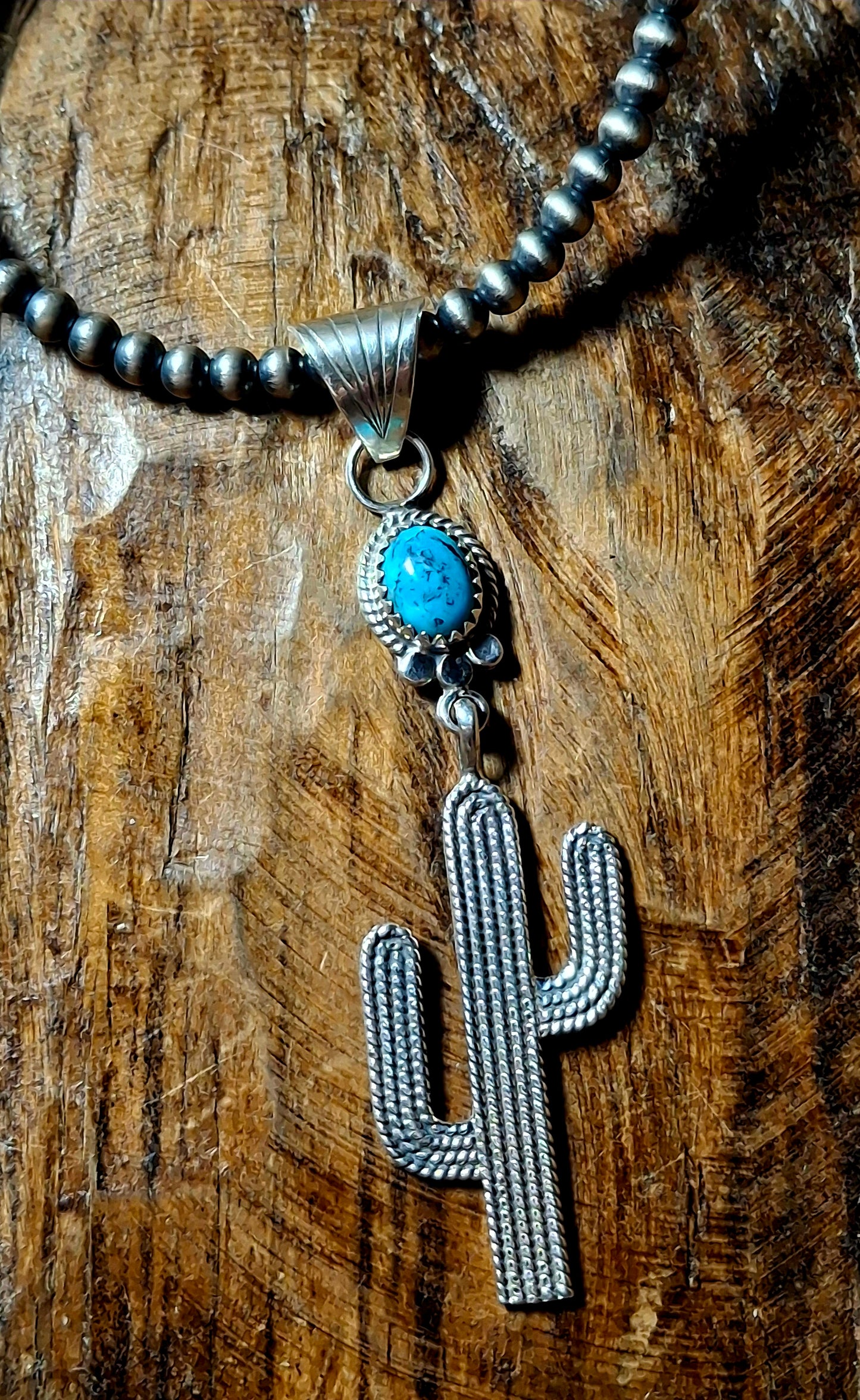 Kingman Cactus Dangle Pendant - Sharon McCarthy