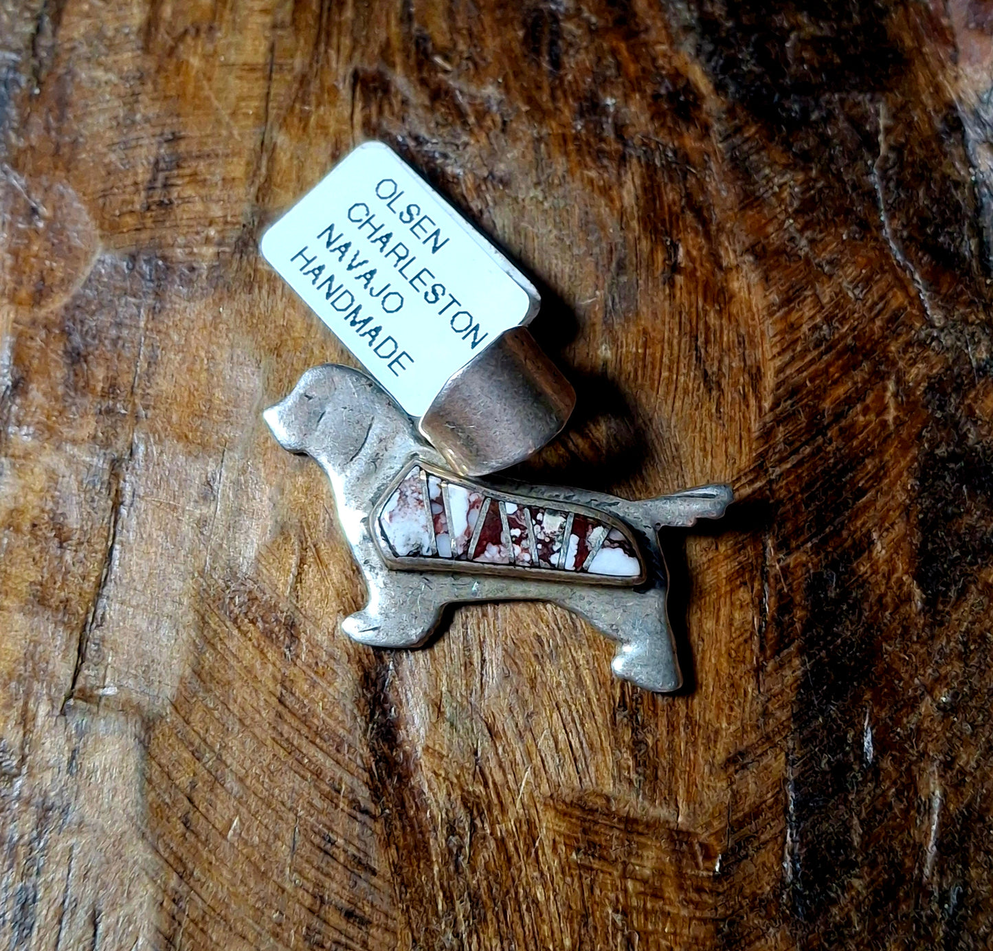Inlaid Dog Pendant #1 - Olsen Charleston
