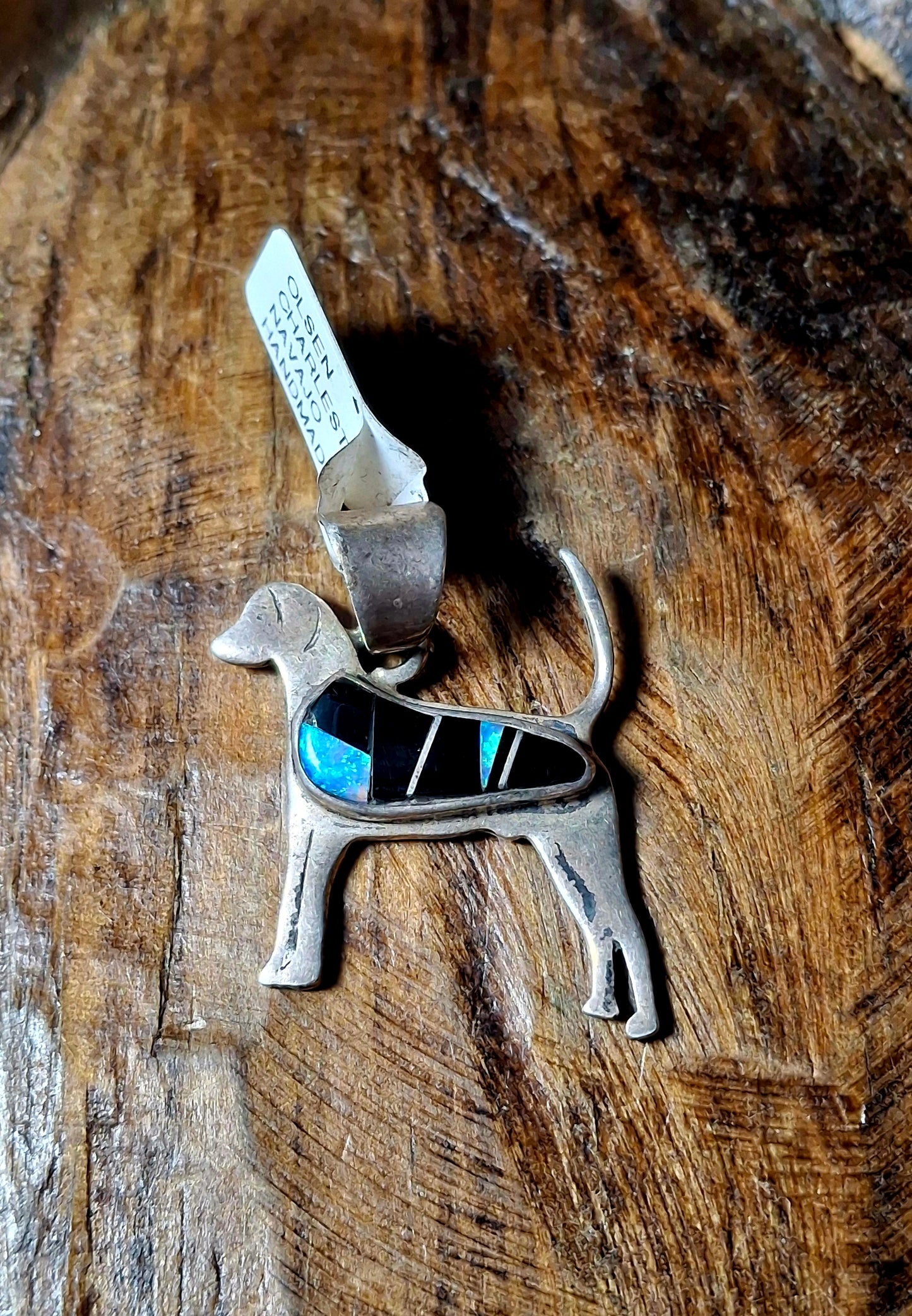 Inlaid Dog Pendant #2 - Olsen Charleston