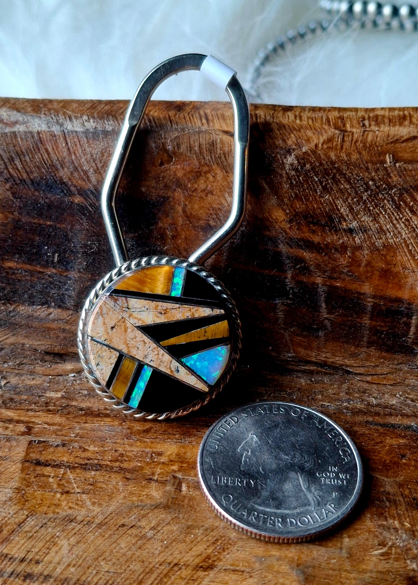 Multi-Stone Key Ring