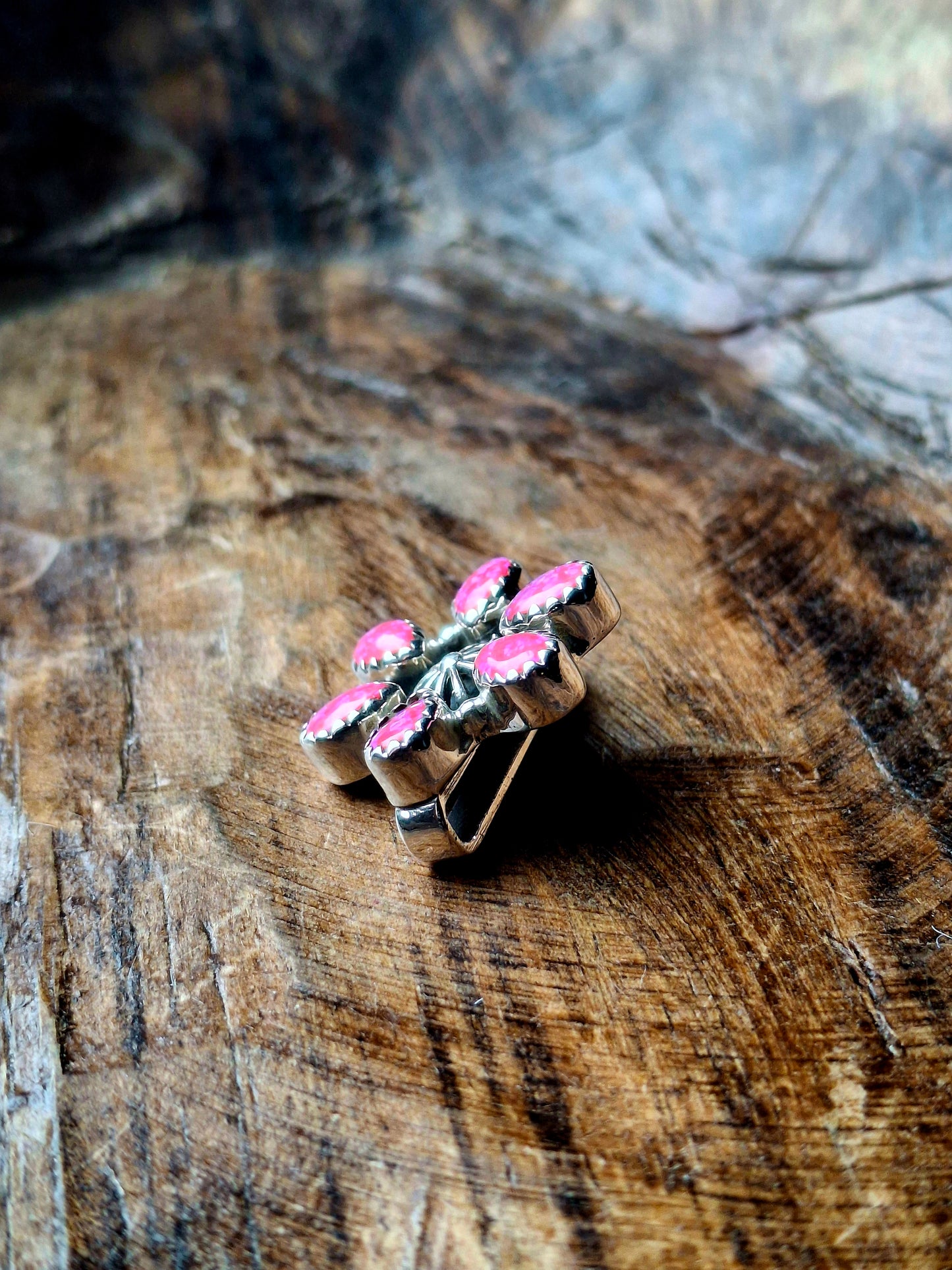 Pink Fire Opal Watch Band Charm