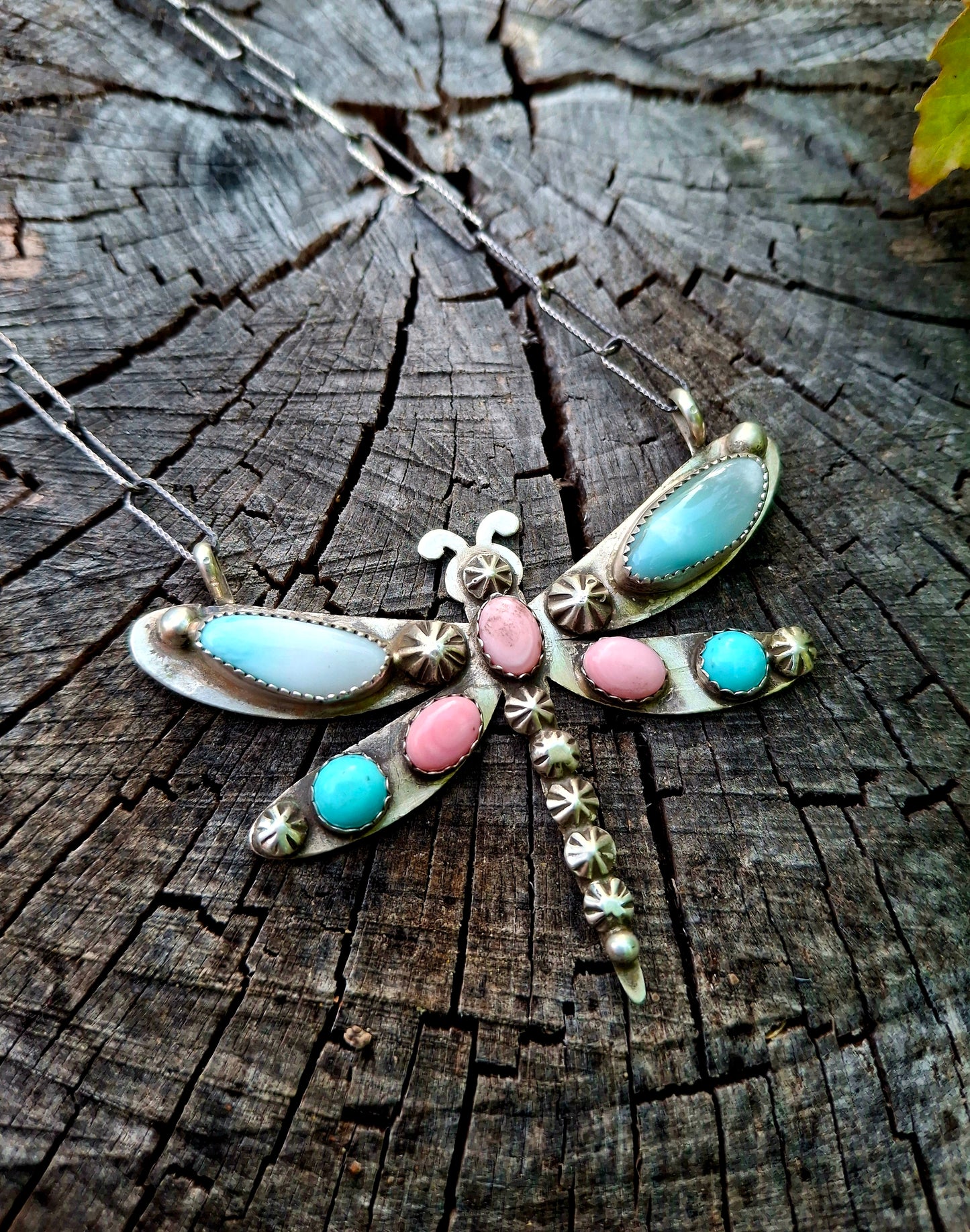 Multi-Stone Dragonfly Necklace