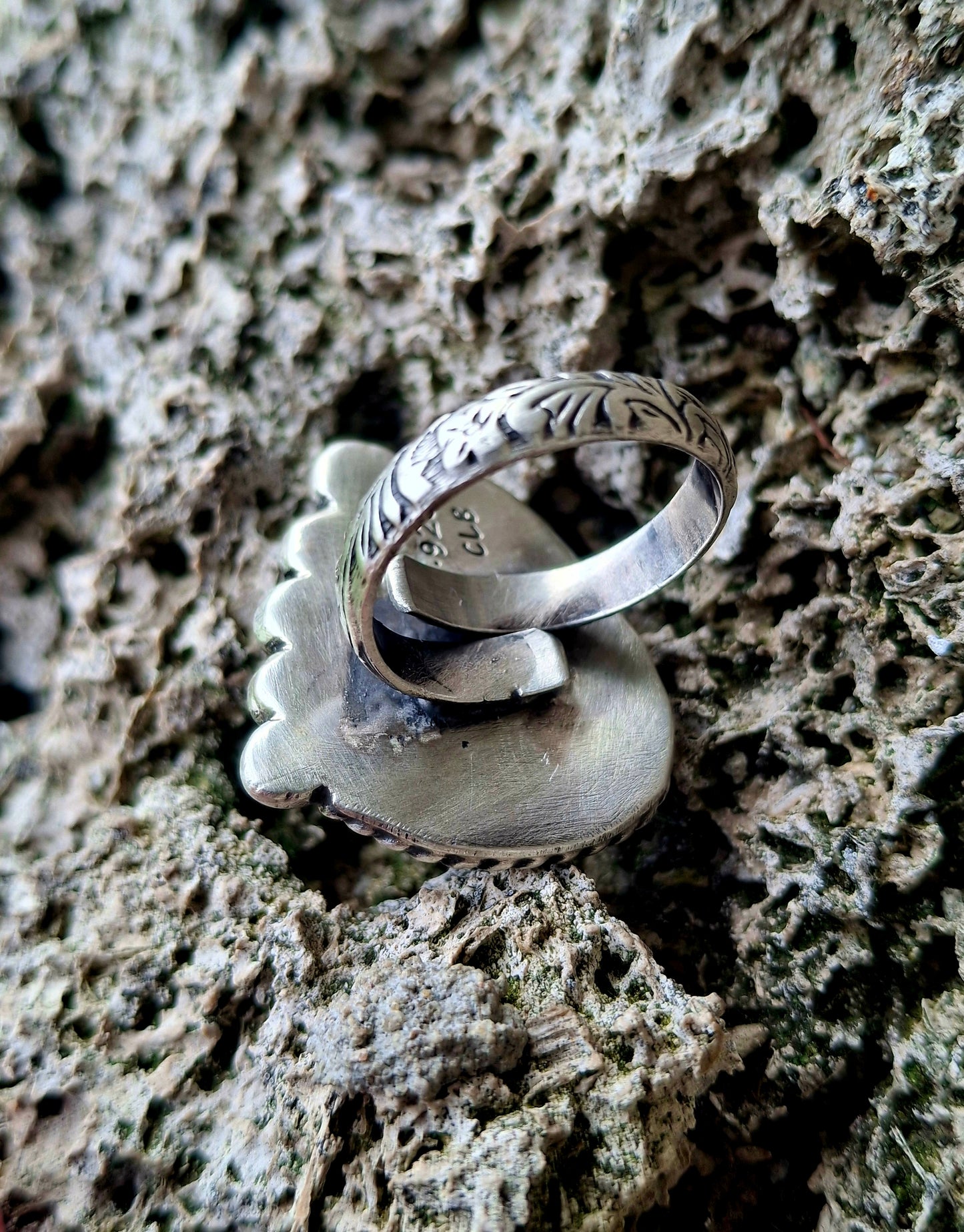 Black Bridge Variscite Adjustable Ring