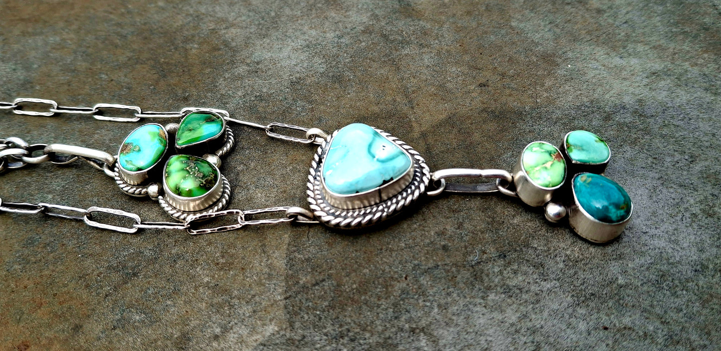 Sonoran Gold/Carico Lake Layered Drop Necklace