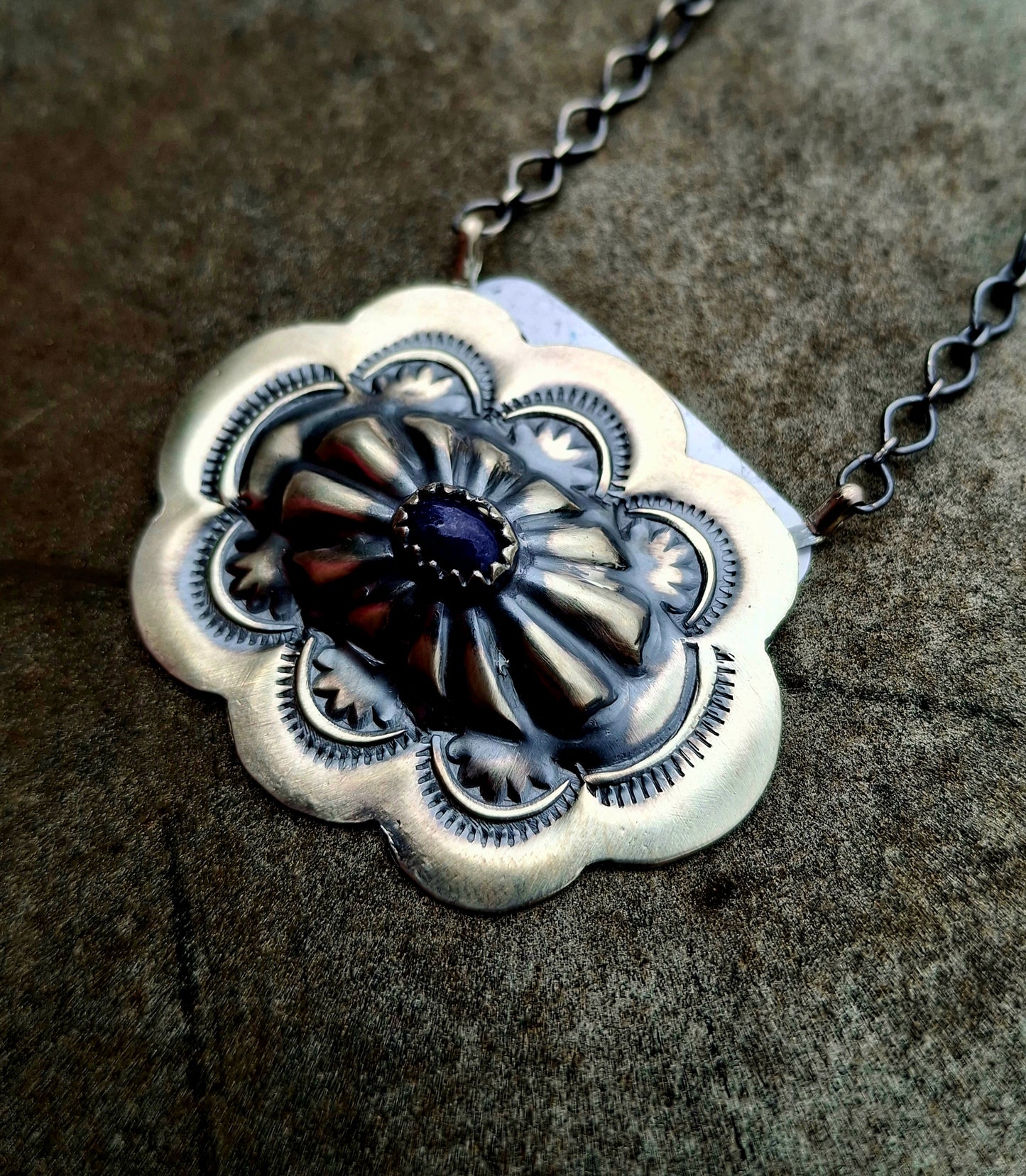 Lapis Concho Necklace