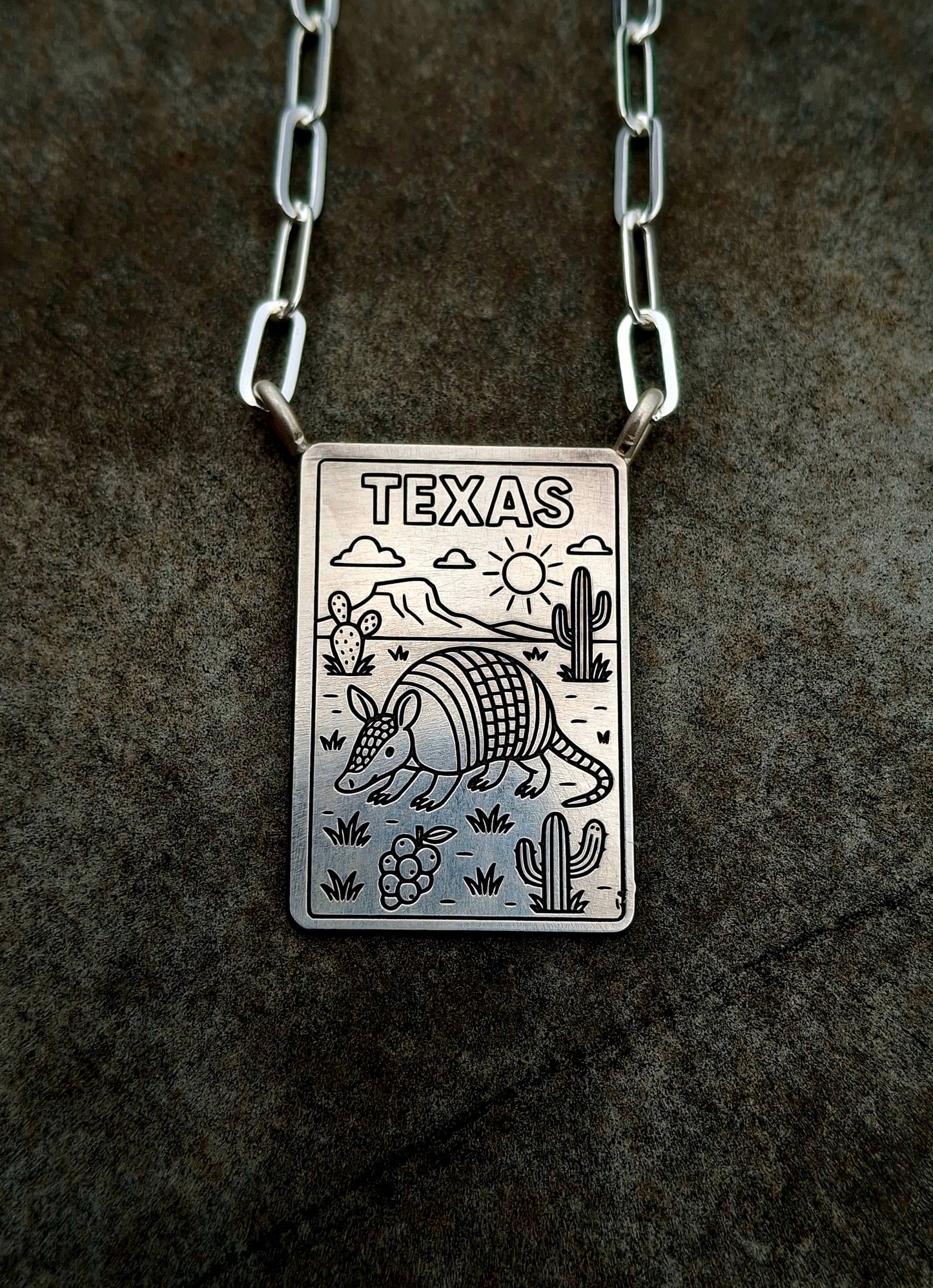 Sterling Texas Armadillo Necklace