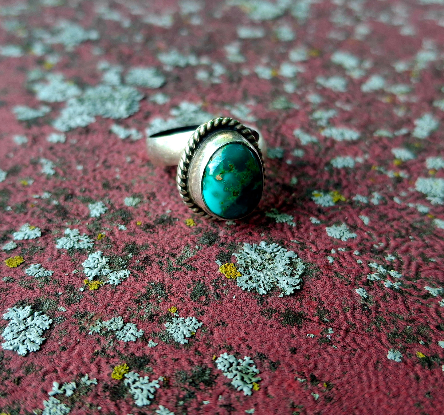 Fox Turquoise Adjustable Ring