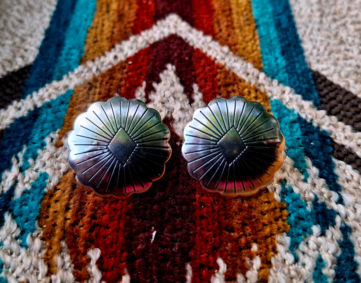 Sterling Concho Studs - E37