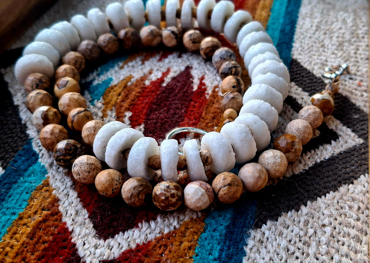 Picture Jasper/Trade Bead Necklace