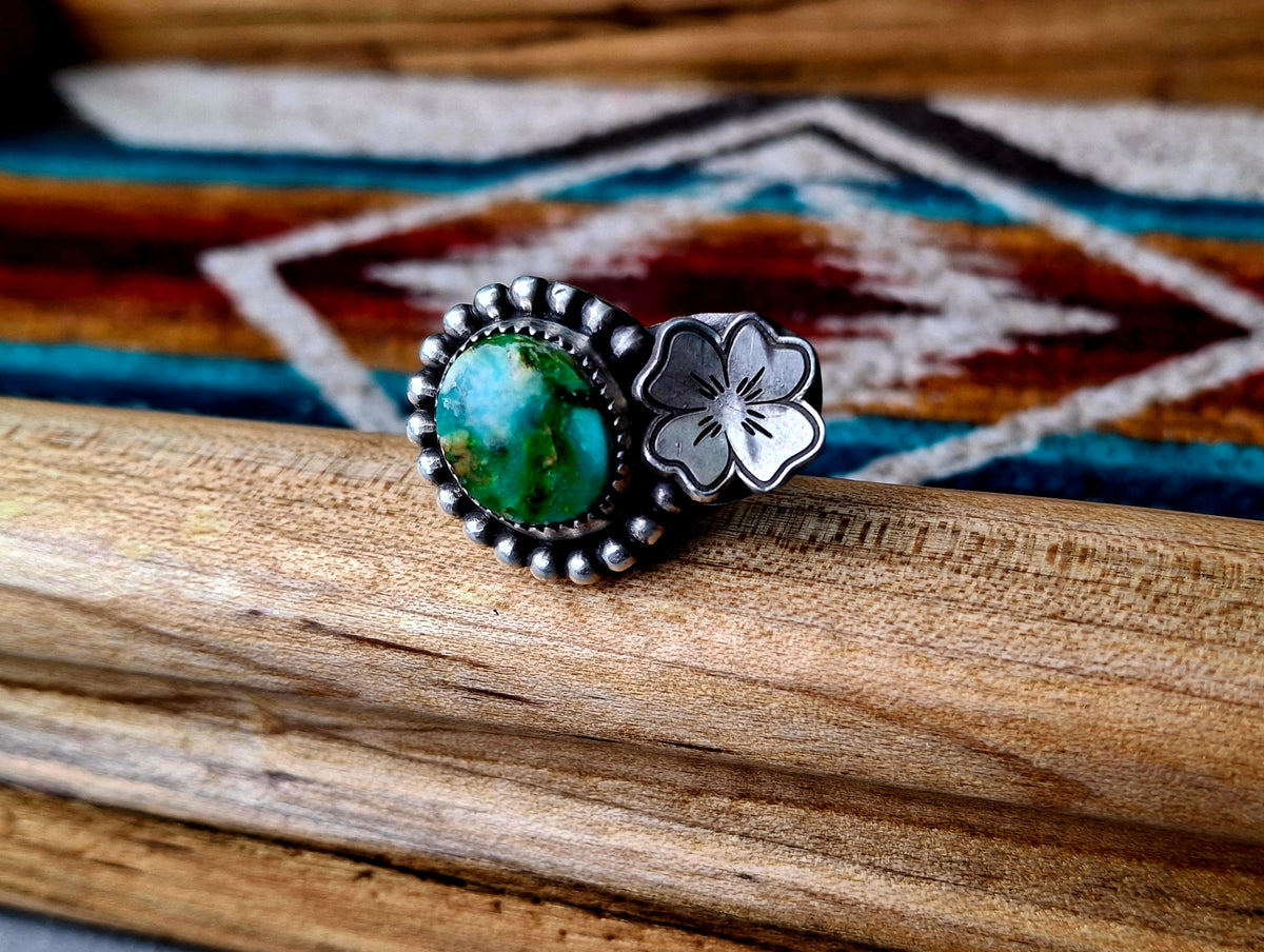 Sonoran Gold Floral Adjustable Ring