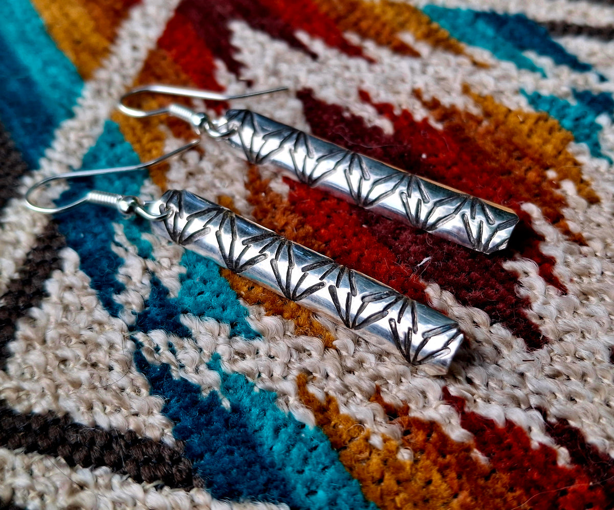 Sterling Bar Earrings - E33