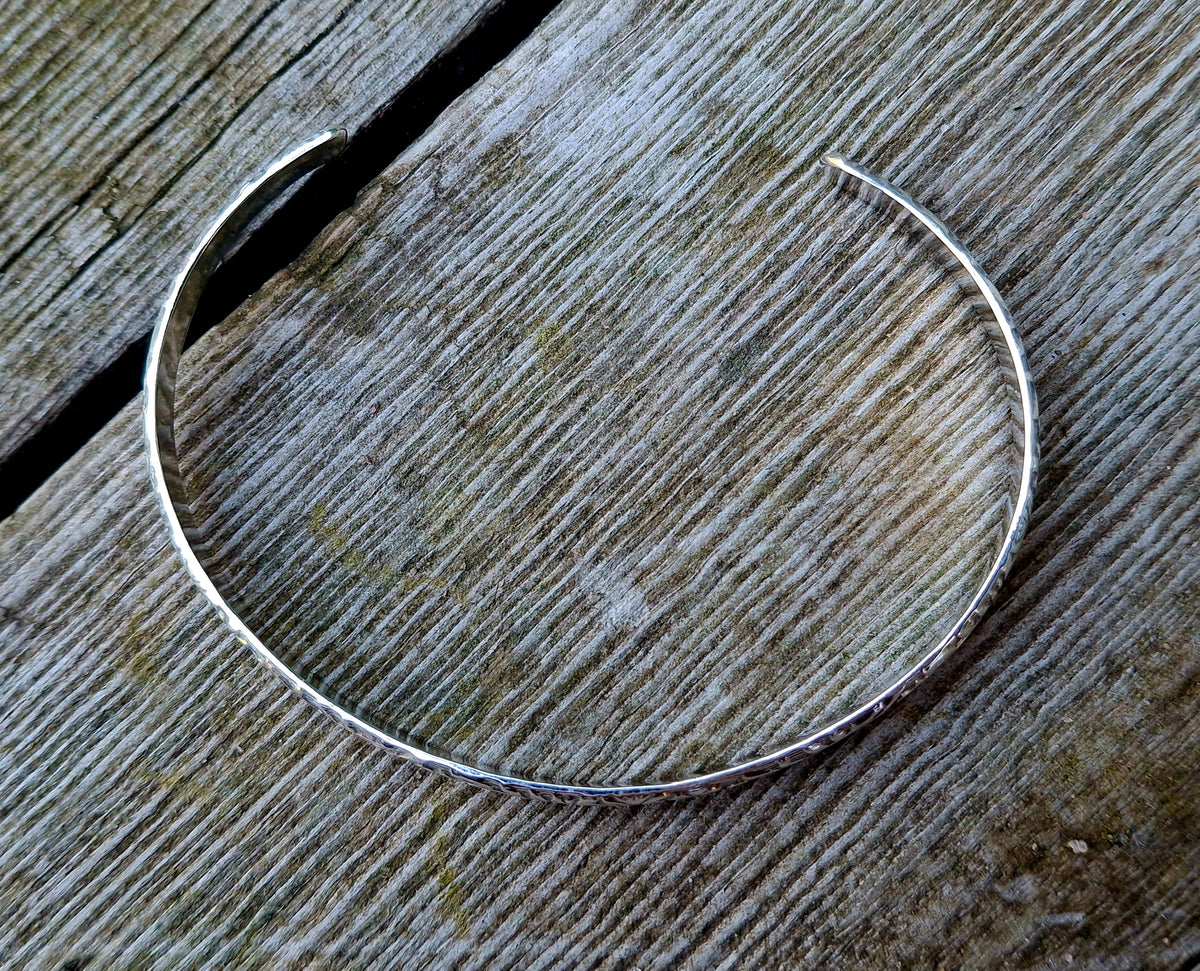 Sterling Floral Cuff