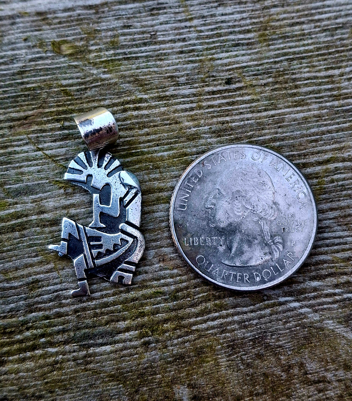 Sterling Kokopelli Pendant