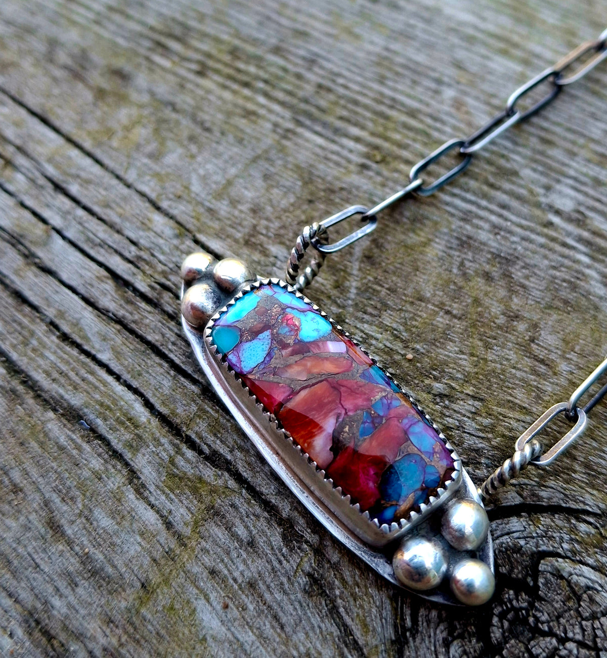 Pink Dahlia Bar Necklace