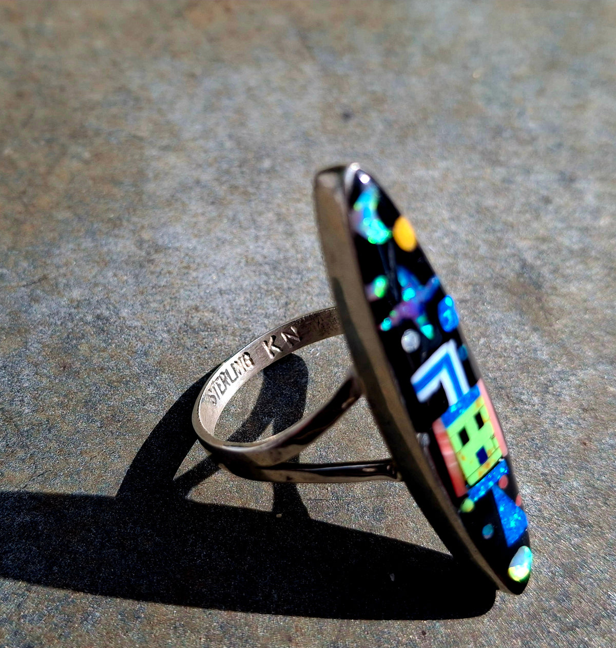 Multi-Stone Inlay Ring