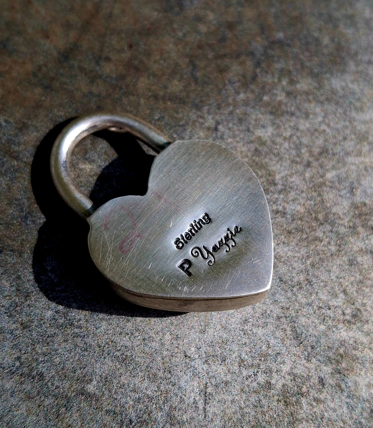 Pink Conch Heart Lock Pendant