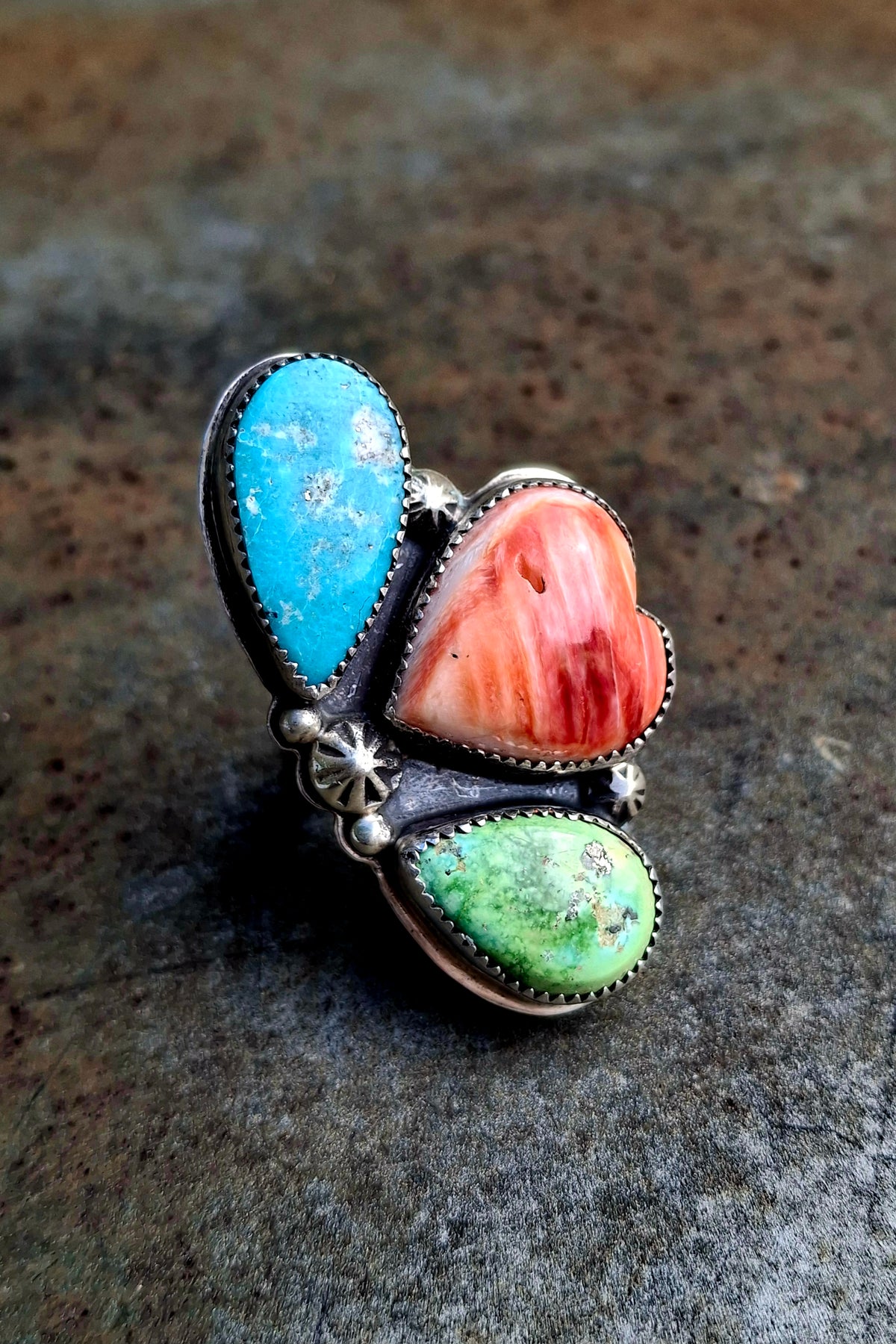 Multi-Stone Cluster Adjustable Ring