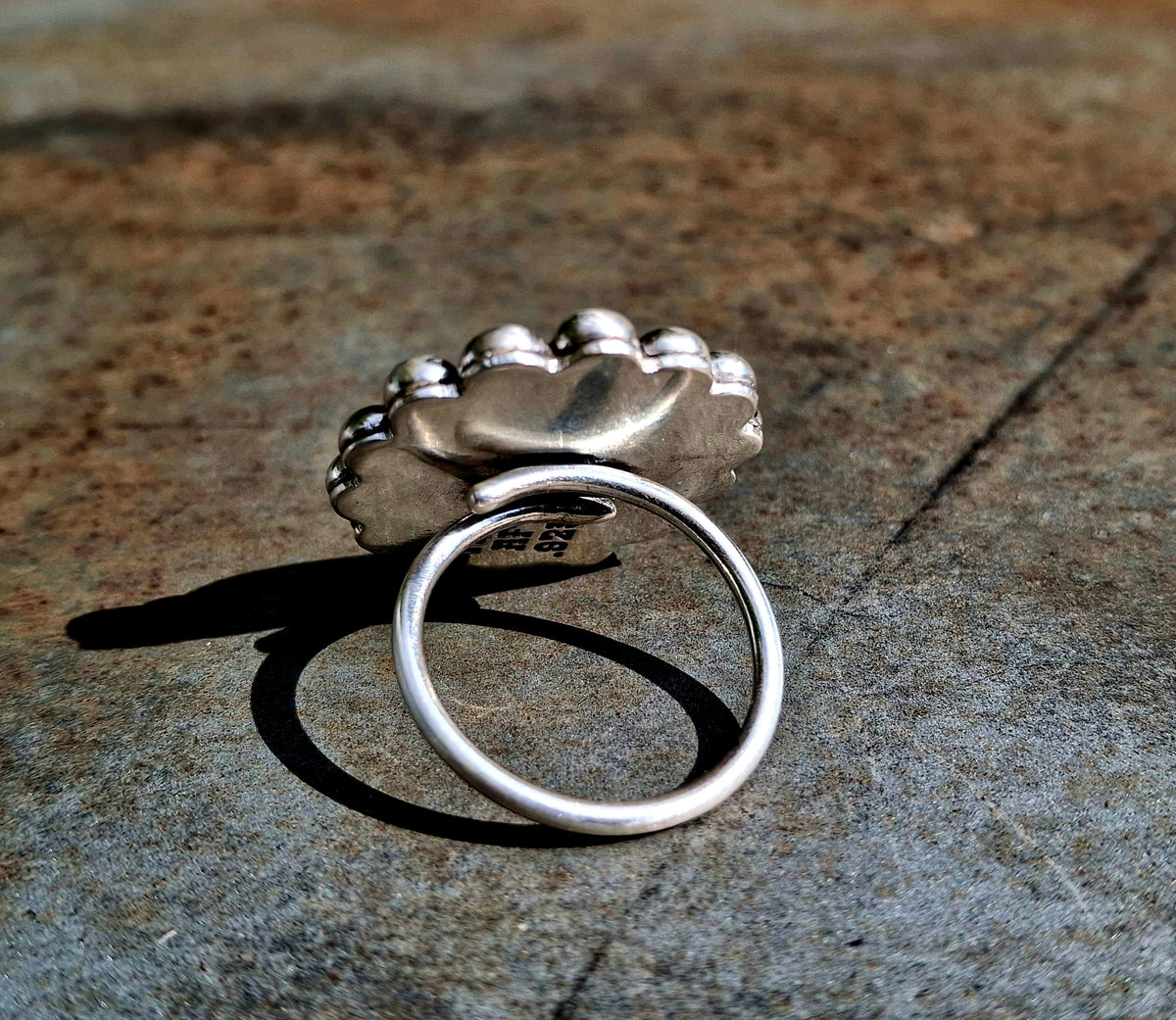 Sterling Sunflower Adjustable Ring