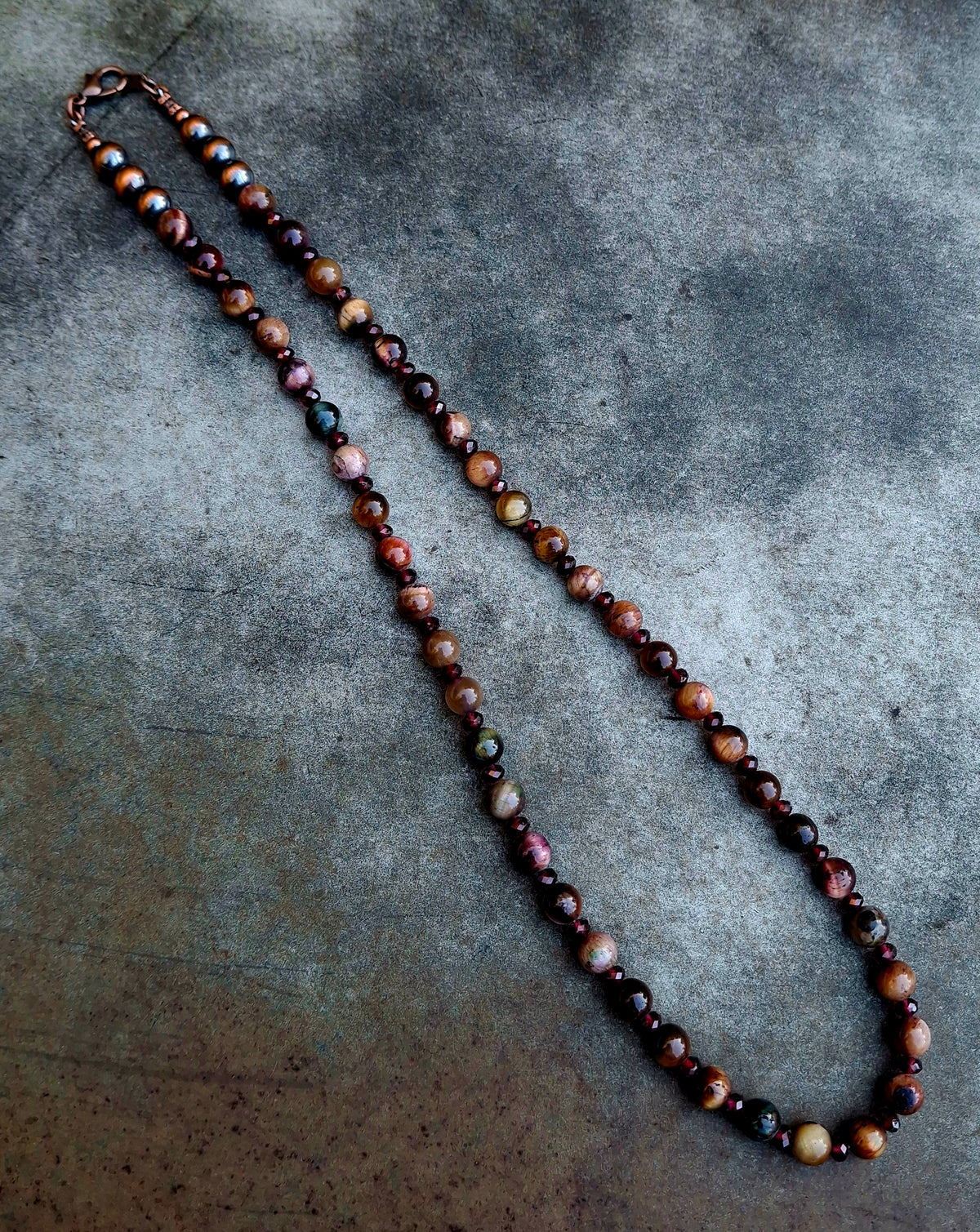 Jasper/Ruby Bead Necklace
