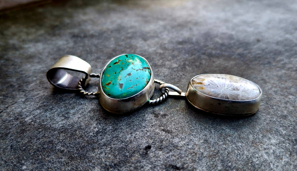 Tyrone/Fossilized Coral Pendant