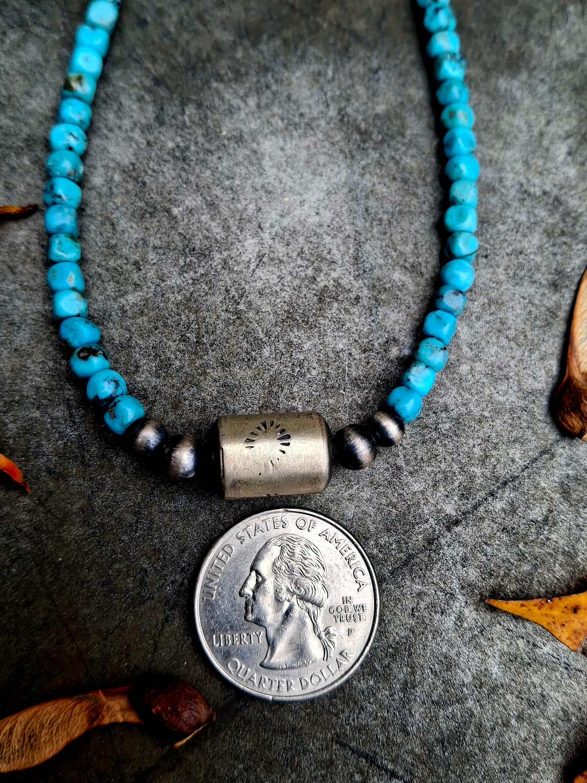 Cloud Mountain Barrel Bead Necklace