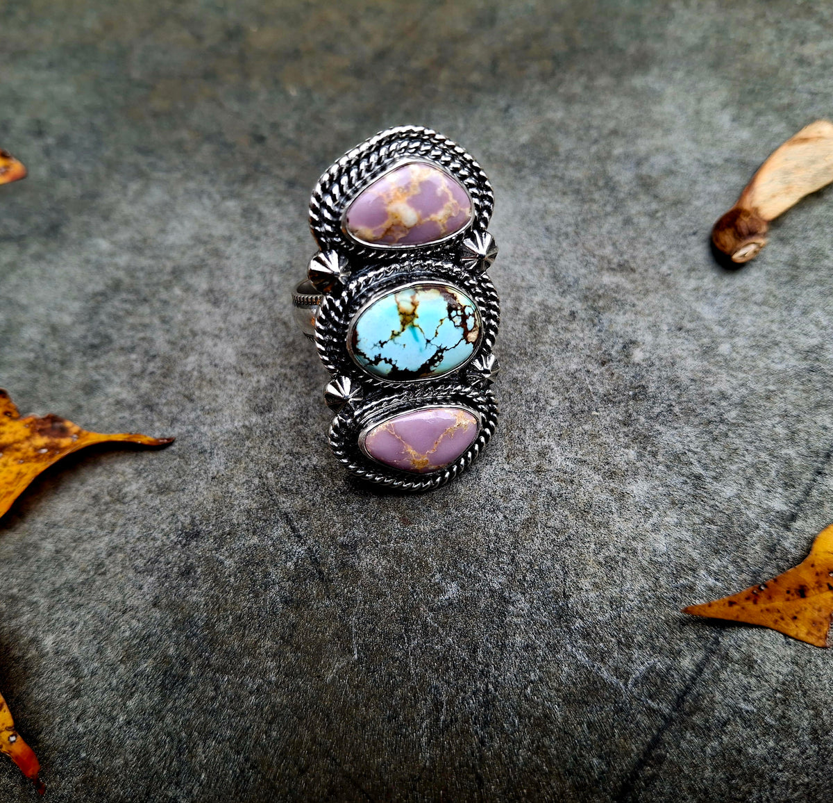 Golden Hills/Phosphosiderite Adjustable Ring