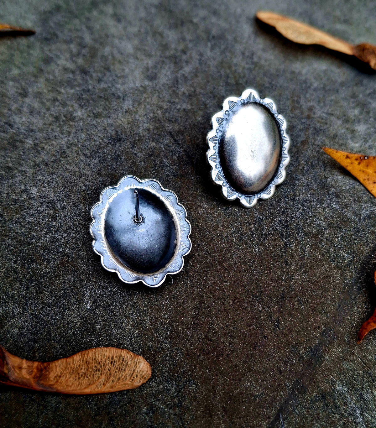 Sterling Concho Studs