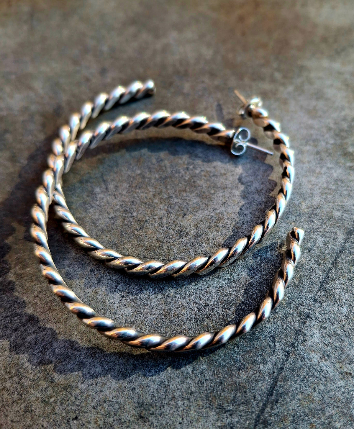 Sterling Rope Hoops