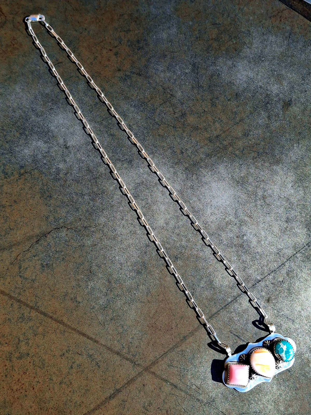 Multi-Stone Bar Necklace
