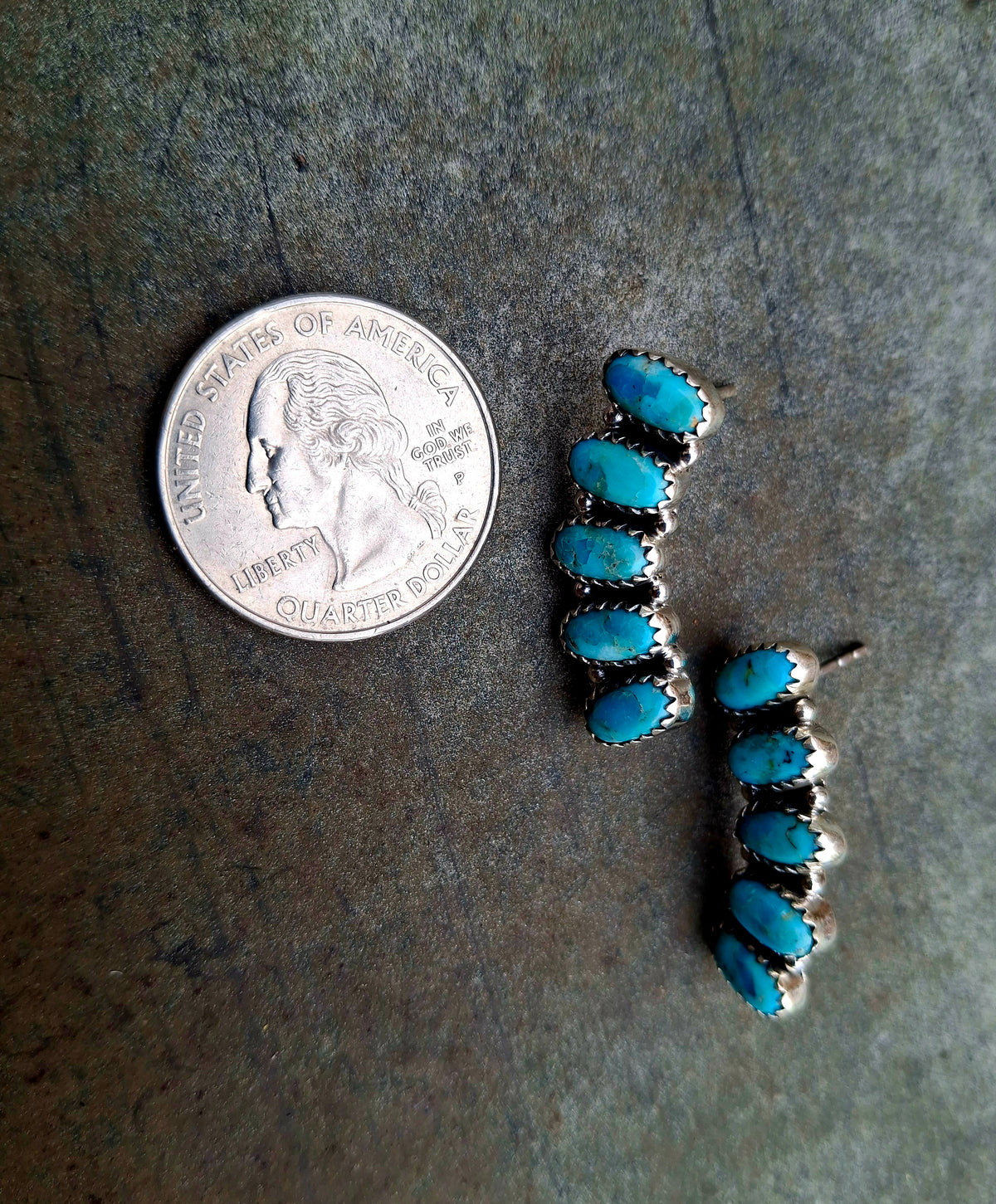 Kingman Cluster Bar Earrings