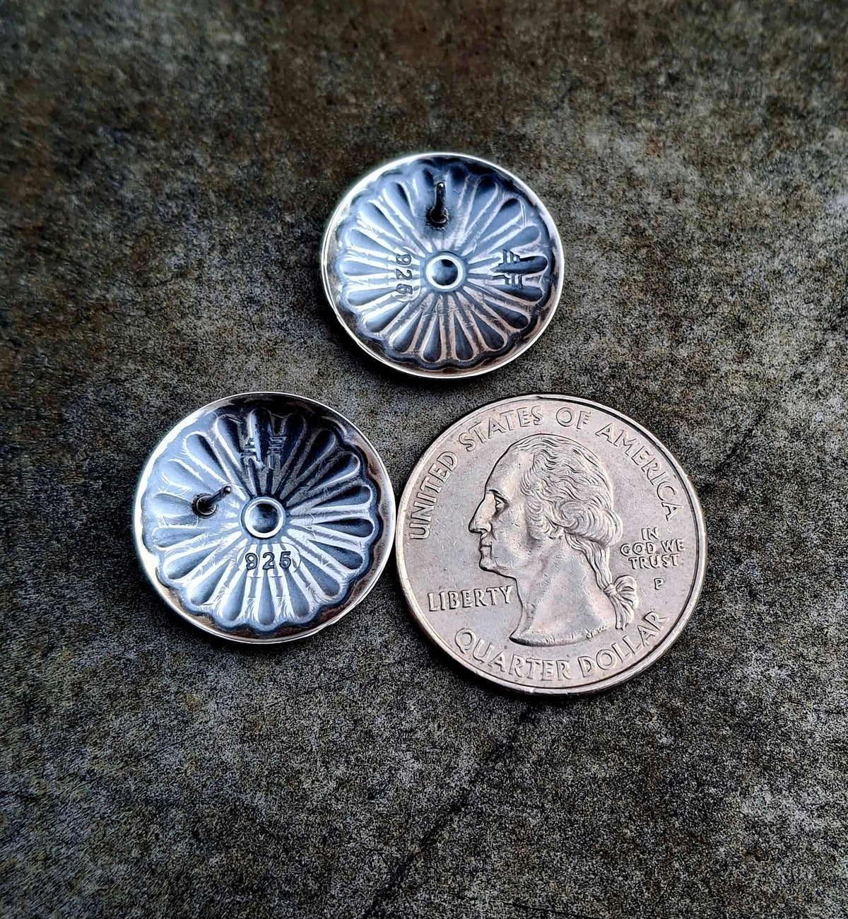 Sterling Concho Studs