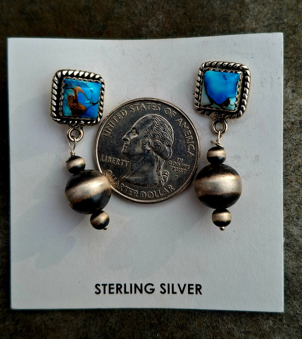 Ice Blue Dahlia Earrings