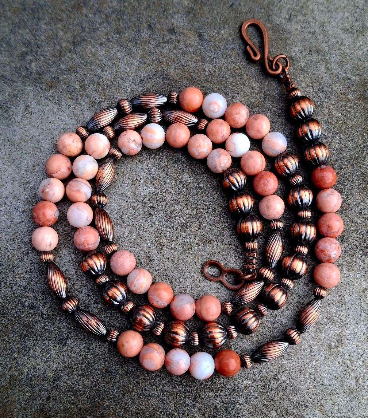Copper/Adventurine Bead Necklace