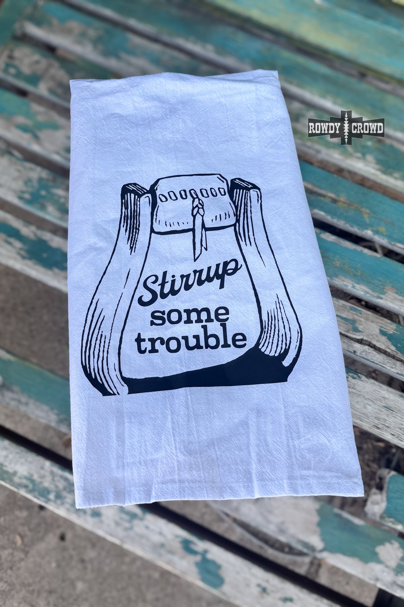 Stirrup Some Trouble Tea Towel