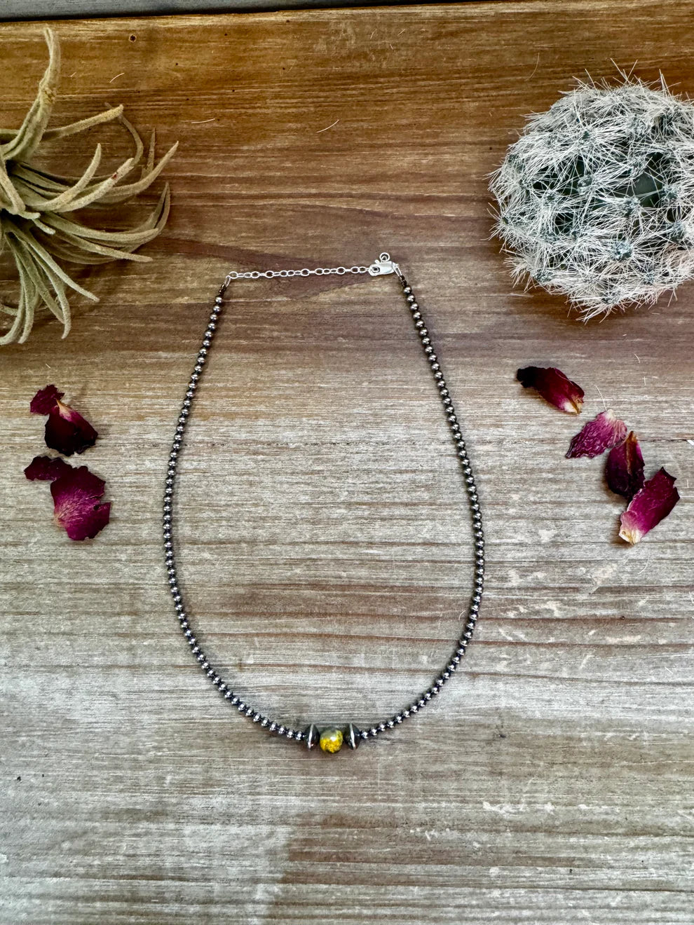 Bumblebee Jasper on Pearls