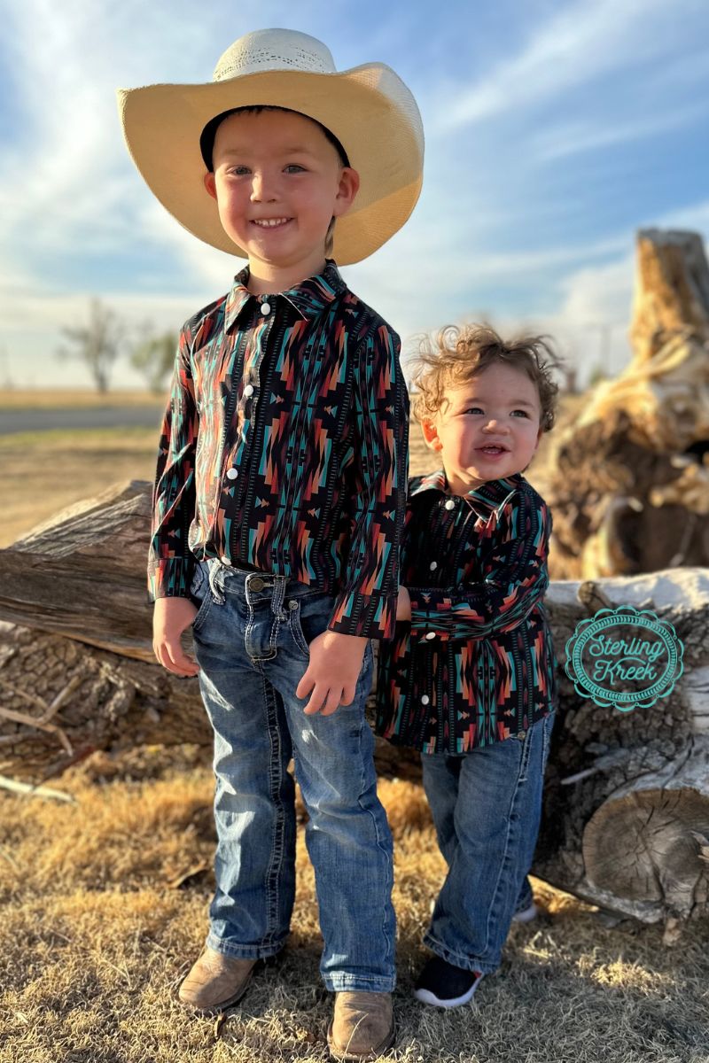 Country Roads Kids Pearl Snap