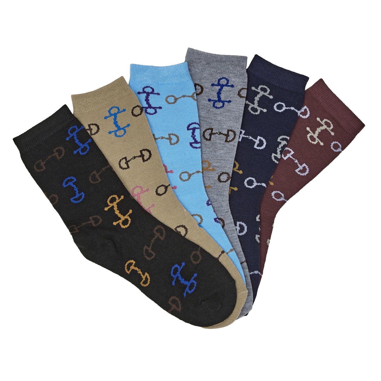 Snaffle Bit Crew Socks
