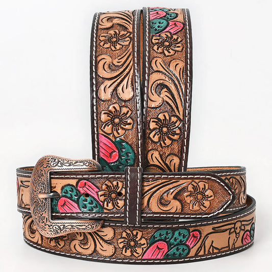Cactus Tooled Belt #236