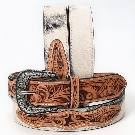 Genuine Cowhide Tooled Belt #202