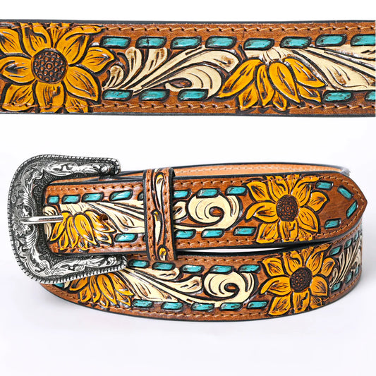 Sunflower Tooled Belt #204