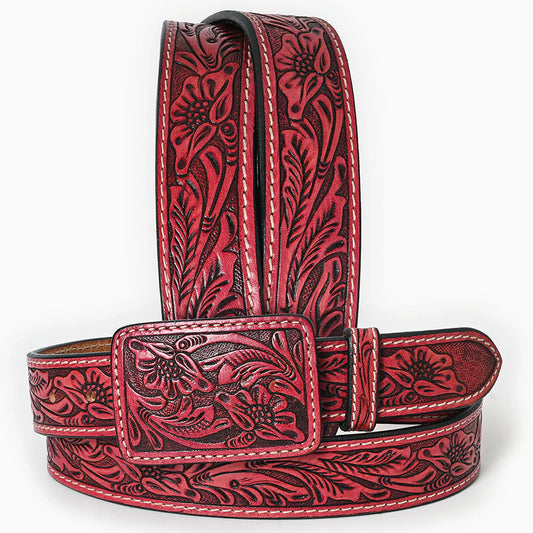 Red Tooled Belt #233