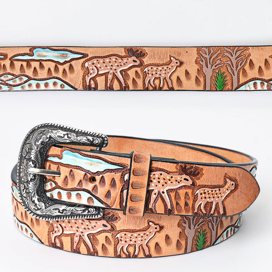 Deer Tooled Belt #163