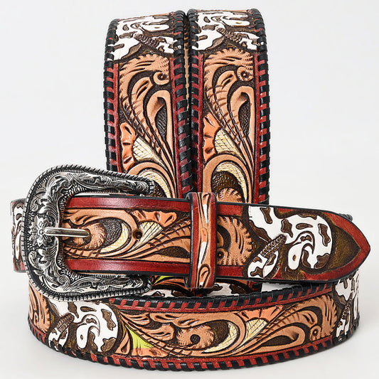 Rattlesnake Tooled Belt #154