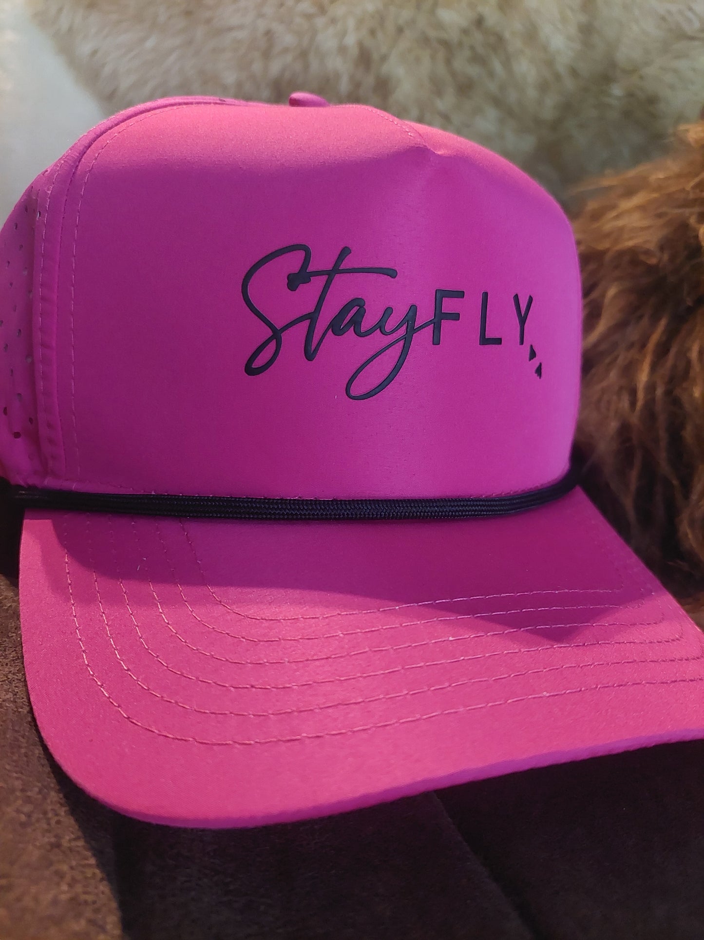 Stay Fly Cap - Raspberry