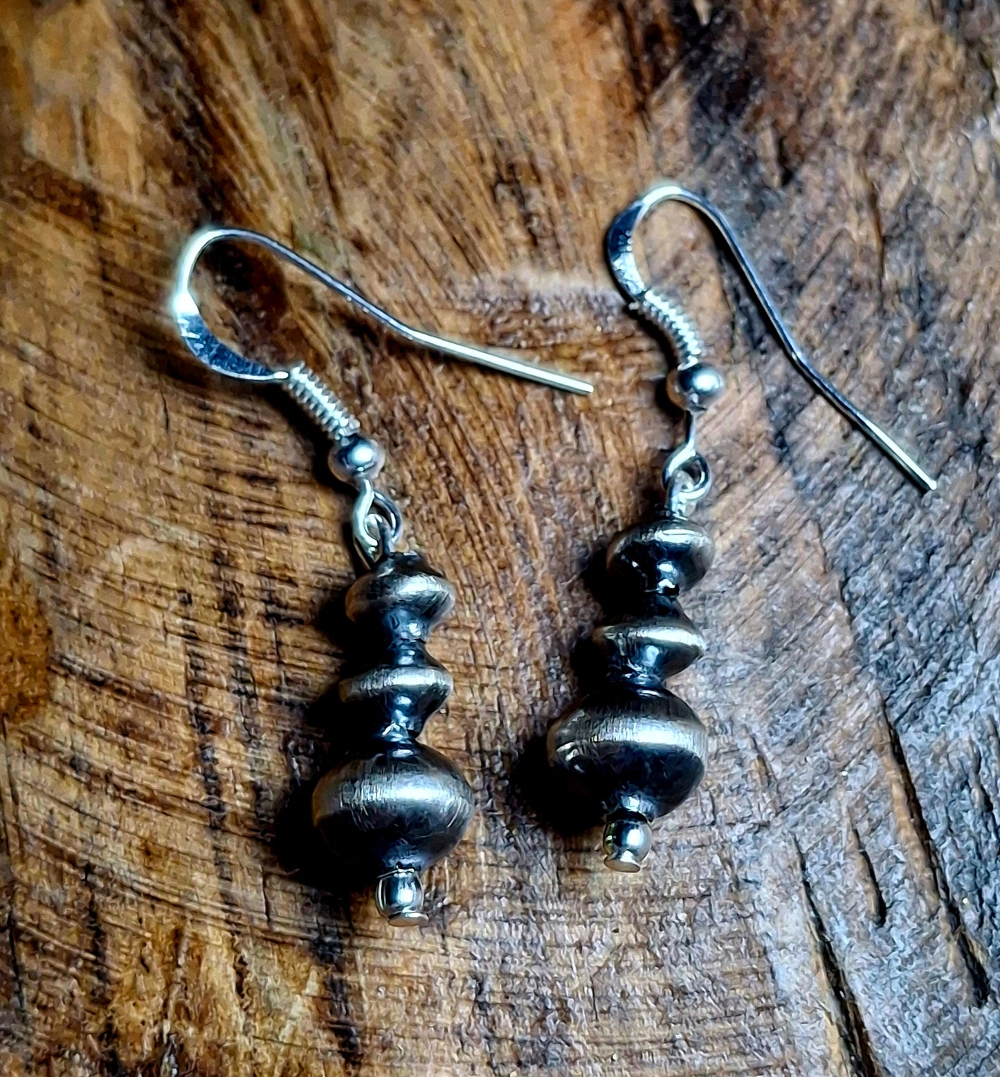 Handmade Navajo Pearl Dangle Earrings
