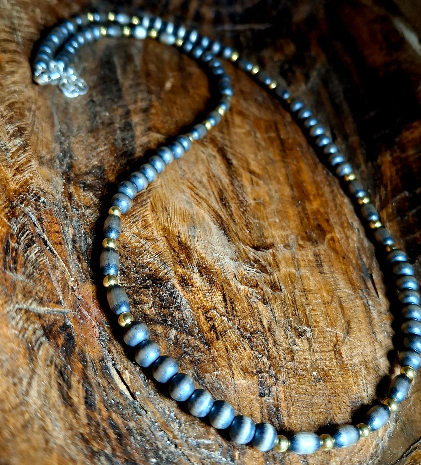 22" Sterling Silver/14k Gold Pearls
