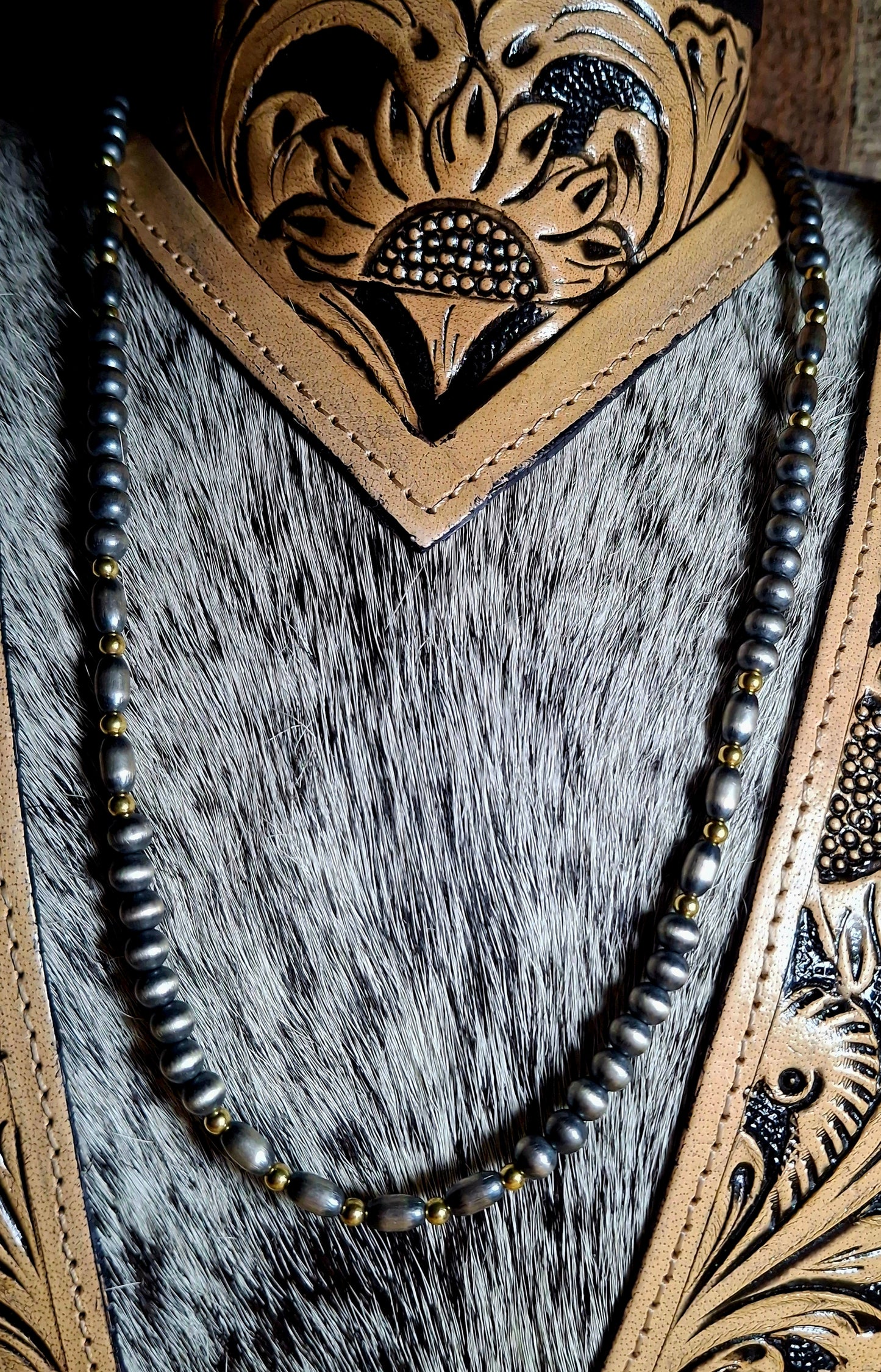 22" Sterling Silver/14k Gold Pearls
