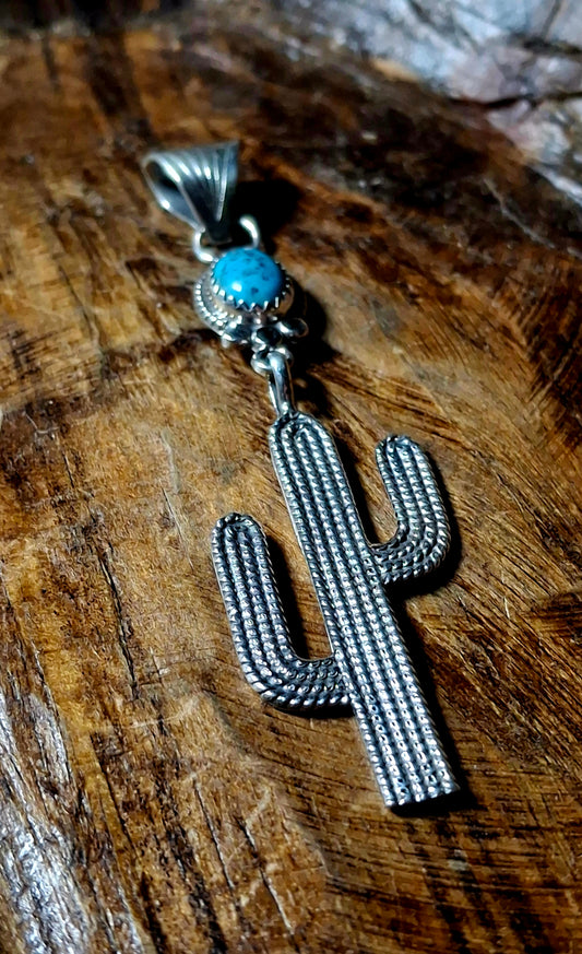 Kingman Cactus Dangle Pendant - Sharon McCarthy